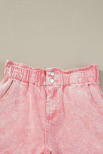 Paperbag Waist Denim Shorts