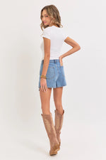 Business In The Front Denim Skort