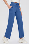 Full Size Drawstring High Waist Pants with Pockets