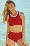 Contrast Trim Two-Piece Swimsuit