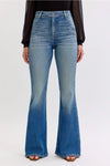 Cello High Rise Wide Leg with Cuff Jeans