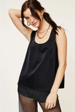 Sleek Solid Satin Tank Top