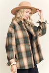 Sherpa-Lined Button Down Shacket