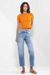 Sneak Peek High Rise Straight Jeans in Vintage Light Wash