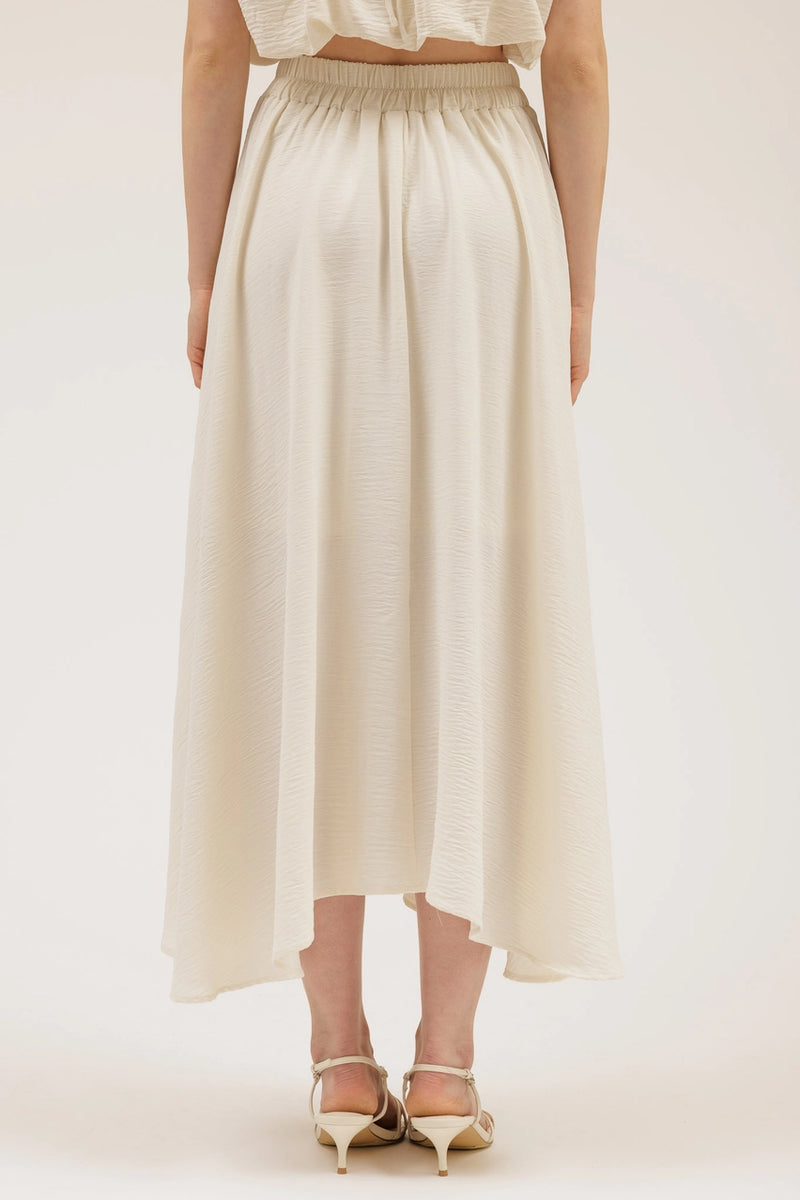 Box Pleated Midi Skirt