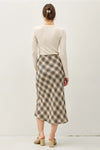 Tartan Plaid Flowy Midi Skirt