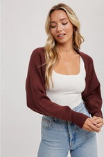 Cropped Shrug Knit Sweater