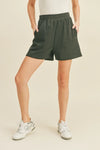 Black High Waist Sweat Shorts
