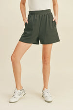 Black High Waist Sweat Shorts