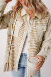 Houndstooth Button Up Long Sleeve Shacket