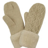 Cable Knit Sherpa Mittens