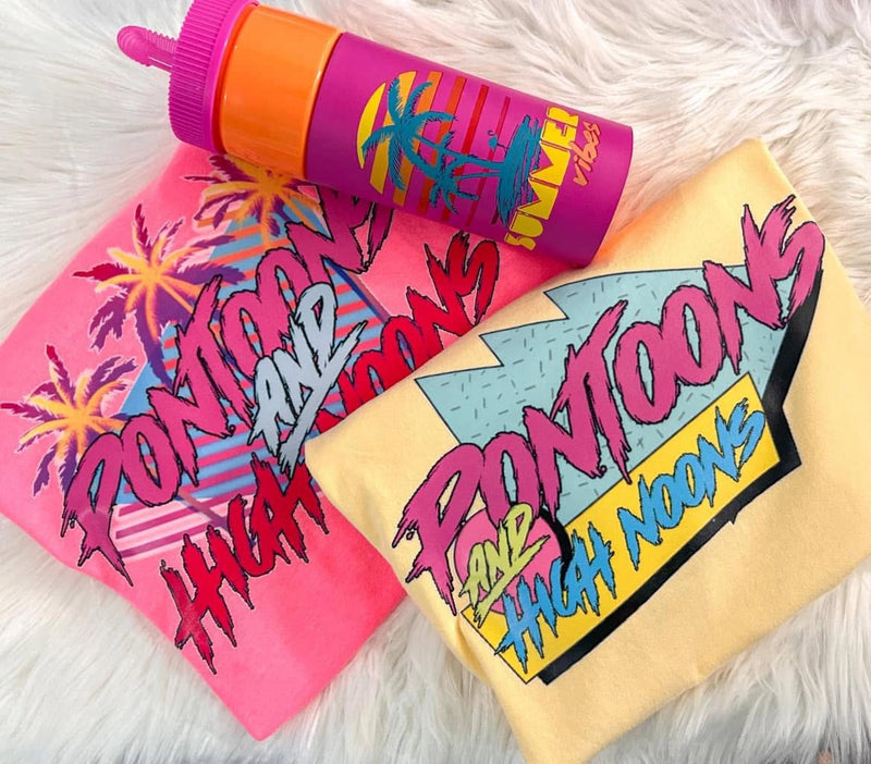 Palm Trees, Pontoons & Noons Graphic Tee