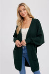 Open Front Batwing Sleeve Cardigan