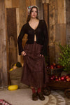 Bell Sleeve Front Button Crochet Knit Cardigan