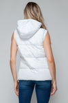 Snap and Zip Closure Hooded Vest