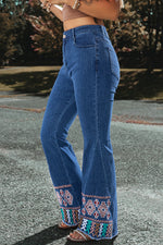 Embroidered Bootcut Jeans