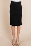 Elastic Waist Pencil Skirt