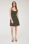 Floral Sleeveless Half Button Down Mini Dress