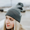 Three Tree Foldover Pom Beanie