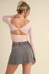 Twist Back Long Sleeve Top
