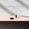Black Baguette Stud Earrings