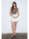 Leopard Round Neck Short Sleeve Knit Bodysuit