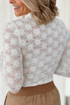 Lace Mock Neck Long Sleeve Top