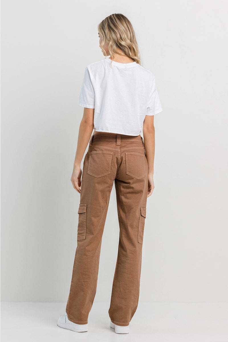 Jelly Jeans Taupe Straight Cargo Pants