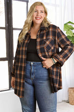 Plus Button Down Flannel Shirt