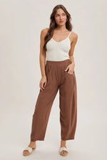 Relaxed Barrel Pants with Pockets