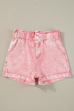 Paperbag Waist Denim Shorts