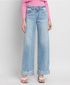 Vervet Super High Rise Cuff Baggy Wide Leg Jeans