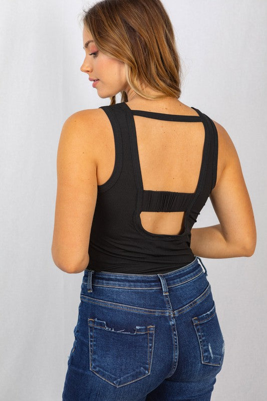 Be Fierce Open Back Bodysuit