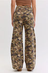 Cello Camo High Rise Wide Leg Jeans