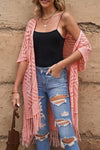 Open Front Cardigan with Fringes