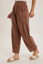 Relaxed Barrel Pants with Pockets