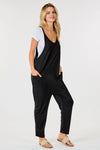 Sleeveless Loose Fit Jumpsuit with Pockets