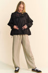 Drawstring Wide Leg Sweatpants