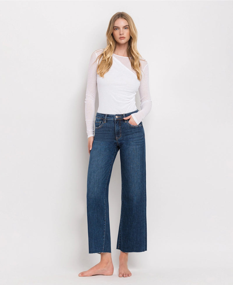 Lovervet by VERVET Tummy Control Mid Rise Wide Leg Jeans