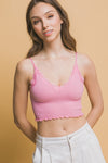 Seamless Lace Detail Cropped Cami