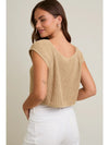 Front Tie Sleeveless Sweater Cardigan