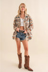 Blue B Exclusive Aztec Pattern Button Up Jacket