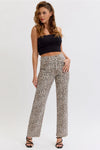 Cello Leopard Super High Rise Dad Jeans