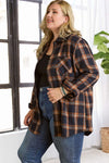 Plus Button Down Flannel Shirt
