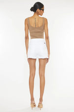 KanCan White Denim Shorts