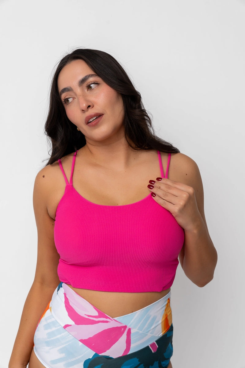Hibiscus Double Strap Swim Top