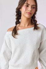 Alina Off Shoulder Cropped Sweatshirt