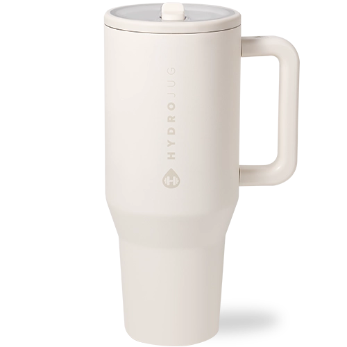 Cream HydroJug 40 oz Traveler Tumbler