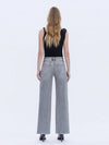 Vervet by Flying Monkey High Rise Full Length Grey Wide Leg Jeans