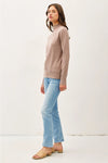 Raw Edge Basic Mock Neck Sweater
